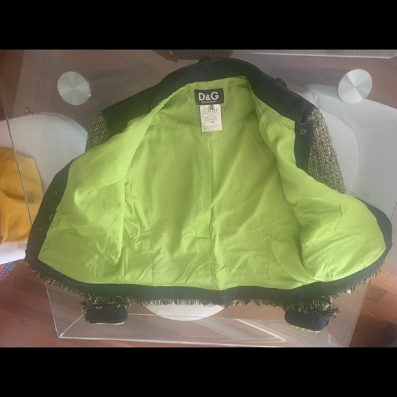 D&G suit jacket / green blue tweed - Picture 4 of 11
